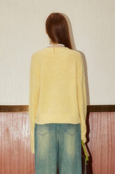 Puppy Embroidered Round Neck Knit Sweater - COPPING THREADS - GREENBELT